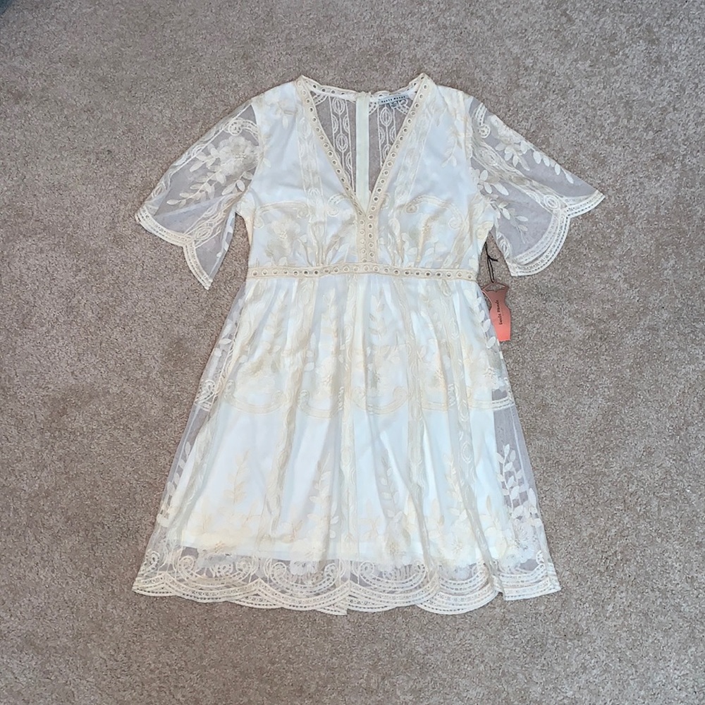 NWT Cream Lace Mini Dress